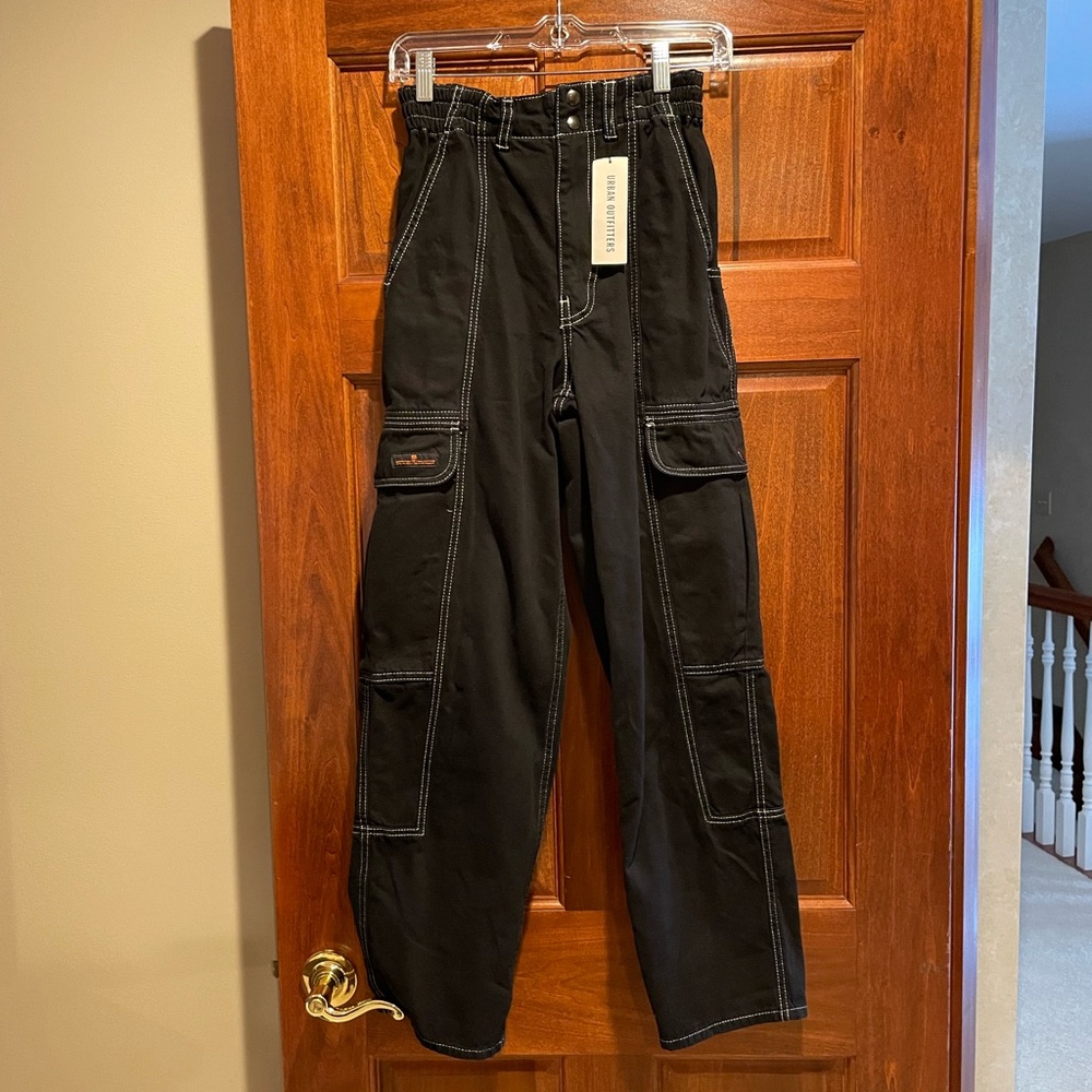 Urban Outfitters High Rise BDG Black Cargo Pants
